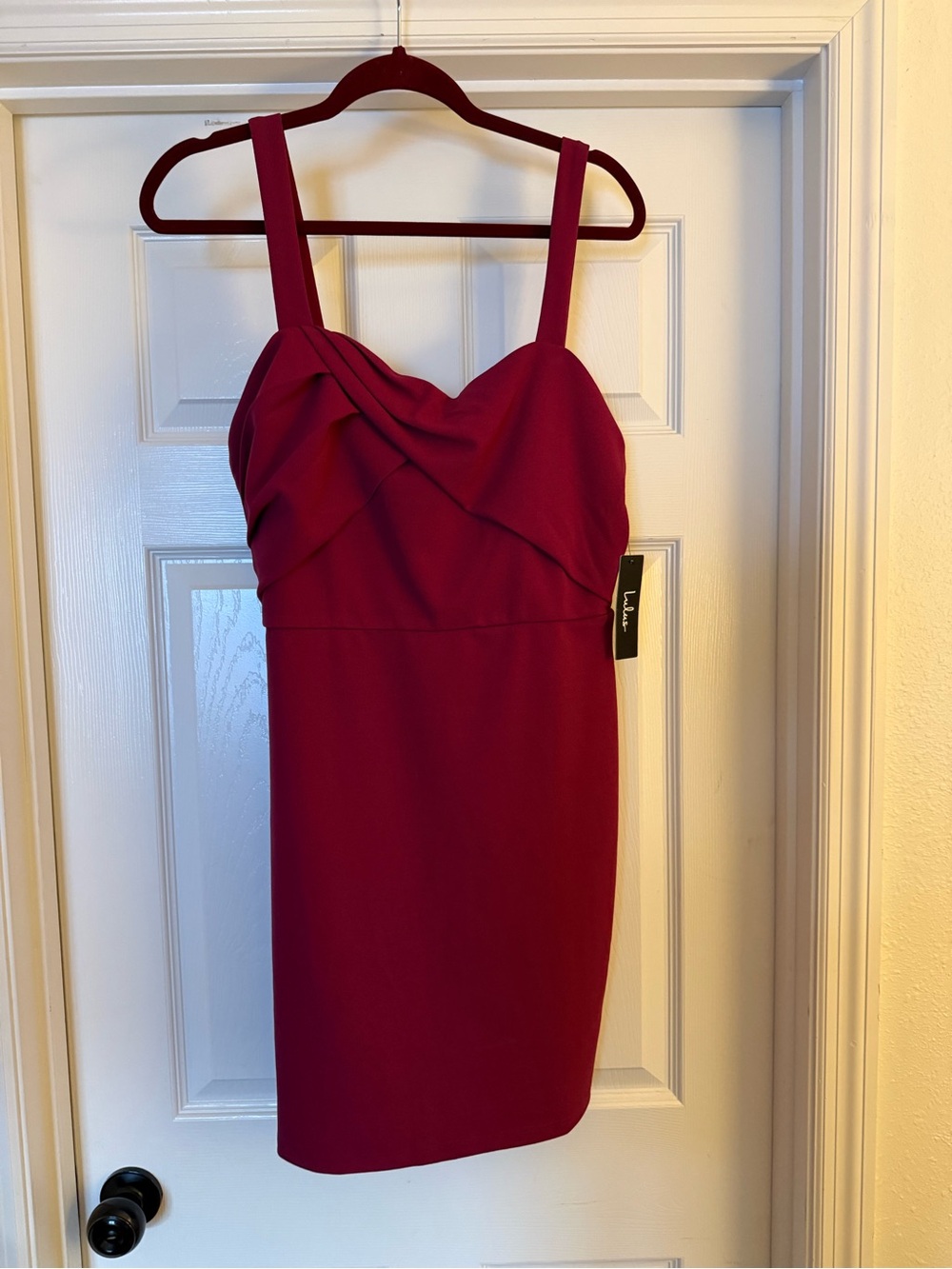 Lulu's Wine-Red Sweetheart Mini Dress